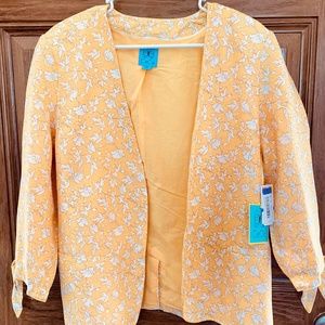 Cece Yellow and White Women's Jacket